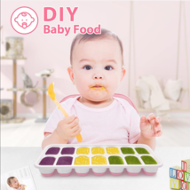 Ice cube trays w/ lids 14 cube per tray easy release for baby food, candy making - $12.00