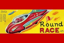 Round Race Rocket Car - Art Print - £17.29 GBP+