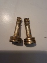 Replacement Chess Pieces Manopoulos Greek Roman Gold Tone Rooks Mini Fig - $24.50
