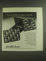 1974 Saks Fifth Avenue Ad - Christian Dior French Purse and Credit Card Case - £14.54 GBP