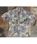 Tori Richard Hawaiian Shirt L Colorful Tropical Cotton Lawn - Tribal Geo... - $28.05