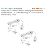 Simple Deluxe 12 Feet Extension Hanging Lantern Pendant Light Cord, 2 Pack - $180.14 MXN