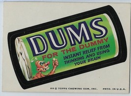 Dums Tablets 1974 Wacky Packages Series 7 spoof of Tums - $4.99