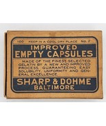 Original Sharp &amp; Dohme Improved Empty Capsules Box 1930&#39;s-Vintage - €15,72 EUR