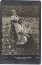 Bulgaria Postcard RPPC Unter Bluhenden Blumen Ladies With Flowers 1914 - £2.20 GBP