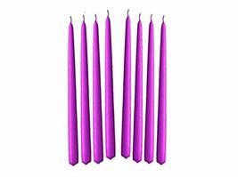 Smokeless Scented Paraffin Wax Purple Tapered Stick Candles Decorations for Livi - £27.41 GBP