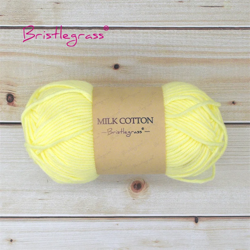 BRISTLEGRASS Acrylic Crochet Wool Yarn 50g Pom-poms Milk Cotton Hand -Ba... - €2,57 EUR