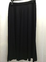 Elementz Women&#39;s Skirt Black Knit Long A-Line Stretch Skirt Size Large - £25.55 GBP