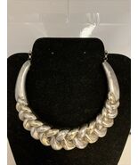 Vintage YAACOV HELLER Signed 925 Sterling Silver Braided Choker Necklace - $659.06 CAD