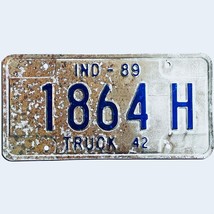 1989 United States Indiana Base Truck License Plate 1864 H - $225.96 MXN