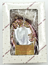 2001 Dillards Trimmings Love Mirrored Pink Blown Glass Christmas Ornament U141 - £19.90 GBP