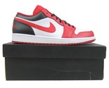 Air Jordan 1 Low Bulls Black Gym Red Shoes Mens Size 13 NEW 553558-163 - £97.74 GBP