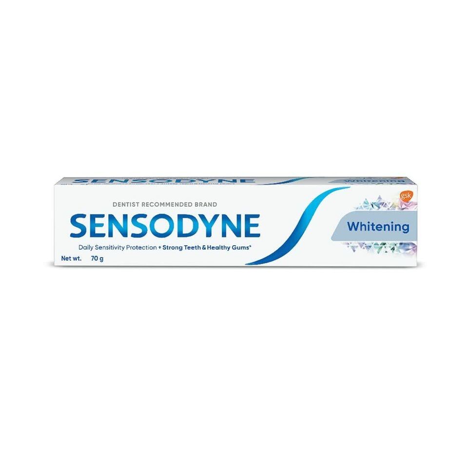 Primary image for Sensodyne Toothpaste: Whitening Sensitive Toothpaste - 70g (Pack of 1)