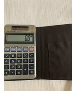 Sharp Retro Calculator Square Solar Vintage Silver - $32.00