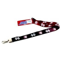 NCAA Mississippi State Bulldogs Ombre Style Lanyard w/ Keychain, ID Holder - £8.87 GBP