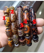 Large  Black Gray Brown Green Genuine onyx Antique Red tibetan Dzi agate... - $28.80
