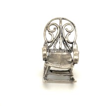 Vintage Signed Sterling Art Nouveau Grandmother Rocking Chair Figure Miniature - £46.68 GBP