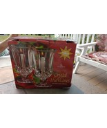 St George Crystal Hurricanes Candle Holder Set Of 2- 24% Fine Lead Cryst... - €39,52 EUR