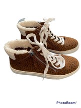 Universal Thread Tilley Brown Leopard Print Sherpa Lined Sneakers Size 7.5 - £11.24 GBP