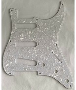 Guitar Pickguard For US Fender 57&#39; 8 Sctew Stratocaster Strat 4 Ply Whit... - £12.54 GBP