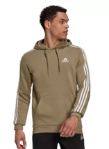 Adidas Essentials Hoodie Mens Size Small Pullover Orbit green Fleece NWT - £22.16 GBP