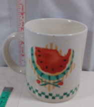 Vintage Gibson Housewares Watermelon Checkeboard Mug - £7.91 GBP