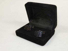 Men J.Valintin Cufflinks by Vitorofolo for French Cuff Shirt V29-37 Black image 2