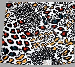 Kassafina Black Teal Rust Yellow Leopard Cheetah Plush Velour Bath Towel NWT HTF - £16.07 GBP