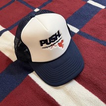 Nissin Cap navy Trucker hat  PUSH pump until sh*t happenz - £34.39 GBP