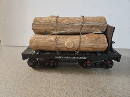 Vintage 1984 Jim Beam Log Car Whiskey Train Jersey &amp; Western Empty Decanter - $24.70