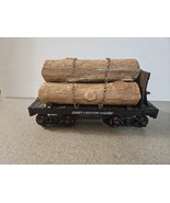 Vintage 1984 Jim Beam Log Car Whiskey Train Jersey &amp; Western Empty Decanter - $460.42 MXN