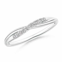 Authenticity Guarantee 
ANGARA Criss Cross Diamond Wedding Band for Her in 14... - £419.28 GBP