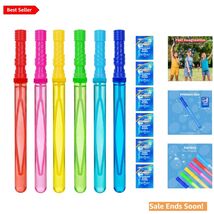 6PCS 14.6’’ Colorful Bubble Wands with Non-Toxic Solution - Perfect for ... - $21.73