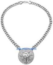 5 Percenter 7 Star New Crystal Rhinestones Pendant with Cuban Necklace - $34.86
