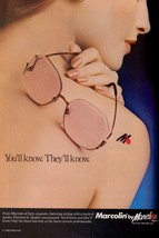 1985 Marcolin Marchon Glasses Eyewear Sexy Vintage Fashion Print Ad 1980s - $6.04