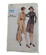 Uncut 12/34 VINTAGE 1960s SEWING PATTERN Vogue 8177 Tie Collar Dress &amp; J... - $24.99