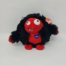 Ty  Monstaz Collection Rufus Black Red Push Plush No Sound 5 Inch Stuffe... - £11.83 GBP