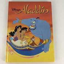Disney Aladdin Hardcover Book Classic Story Jasmine Genie Abu Vintage 1993 - $15.20