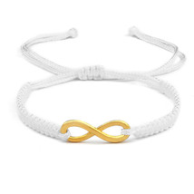 Charm Couple Bracelet Handmade Braided Rope Infinity Friendship Adjustable Brace - £8.28 GBP