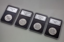 Danbury Casa de Moneda Americano Historia 1/2 Oz. Plateado Medallones Lote 4 IN - £85.16 GBP