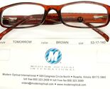 NEW MODERN OPTICAL TOMORROW BROWN EYEGLASSES GLASSES PLASTIC FRAME 53-17... - $14.85