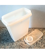 Tupperware Jr Sheer White Mini Juice Container with Lid Vintage - £10.20 GBP