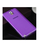 Purple Slim Clear TPU Gel Soft Skin Case Cover For Samsung Galaxy Note 4... - £0.77 GBP