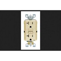 Leviton R01-GFTR2-0KI Recept,Gfci,Tr,20a,Iv,Selftest, Pack of 1 - $48.00 CAD