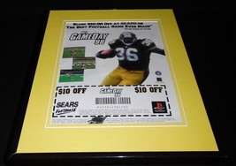NFL GameDay 98 Playstation Framed 11x14 ORIGINAL Advertisement Jerome Bettis - £27.37 GBP