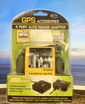 GPS Ready 4 Port Auto Power Adapter~150 Watt~Each Socket 48w, USB Port 5w - $9.45