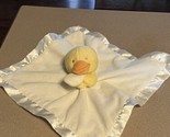 Carters Yellow hug Duck Chick Plush Baby Lovey off White Satin Security ... - $18.76