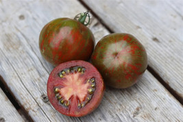 PWO 50 Seeds Black Zebra Tomato Juicy Tomatoe Vegetable Garden Edible Food - £3.53 GBP