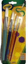 Crayola Paintbrushes Round 4/Pkg Assorted New 071662535216 - £5.36 GBP