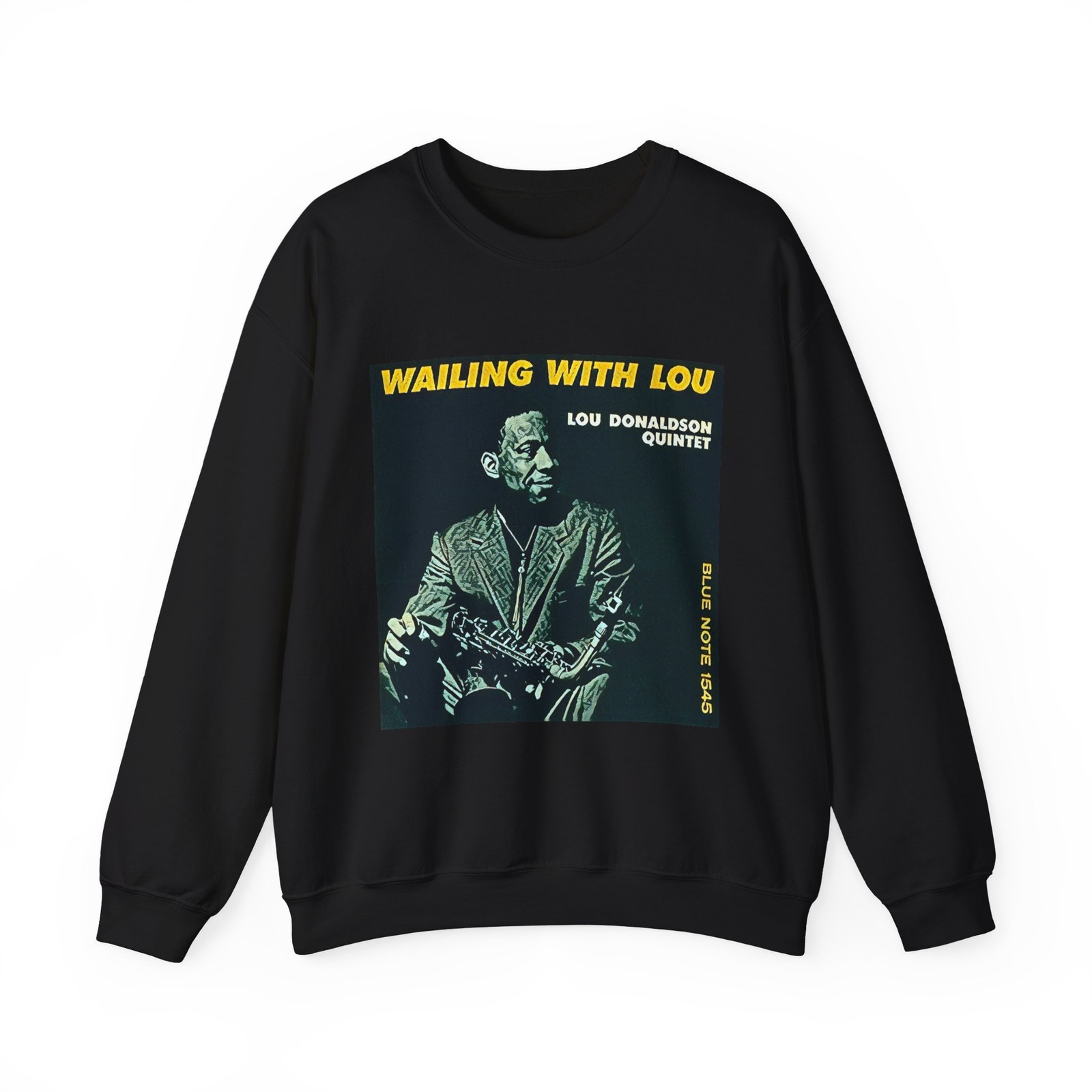 Wailing With Lou Jazz Long Sleeve Sweatshirt Graphic Print Crewneck Unis... - $29.22+